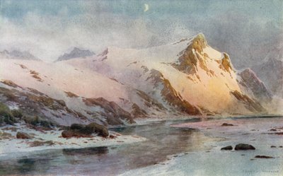 Una valle di montagna, prima dello scioglimento delle nevi da Unbekannt Unbekannt